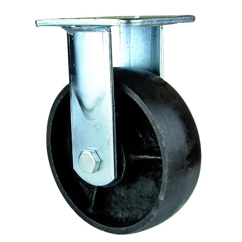 6寸實心全鐵輪鑄鐵輪耐高溫腳輪4寸5寸8寸萬向手推車重型鐵輪子