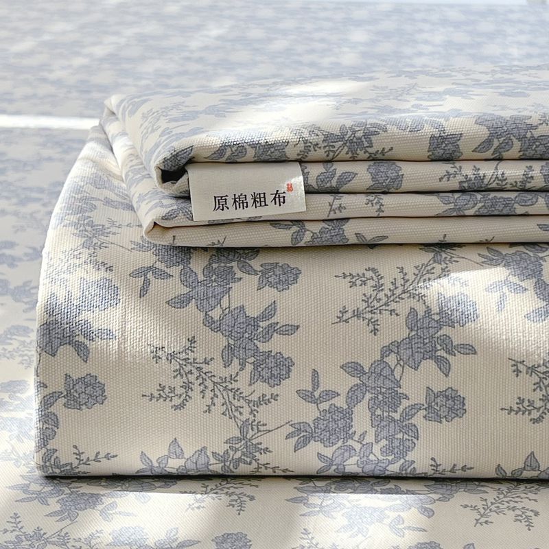 Sábana de tela gruesa vieja de algodón puro pieza individual 100 algodón engrosamiento lino dormitorio pieza individual traje de tres piezas Four Seasons Universal New