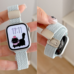 Applewatch10 ナイロン編組磁気時計ストラップ Apple S10/9/8/7 Ultra1/2 時計ストラップに適しています。