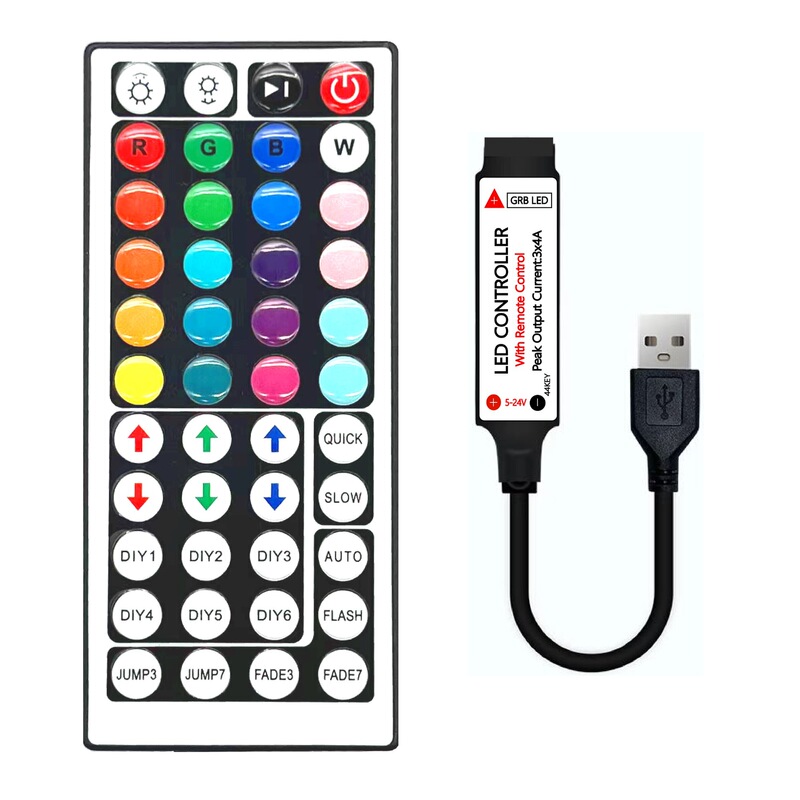 AliExpress explosion 44 key infrared controller USB controller TV light bar controller RGB light bar controller