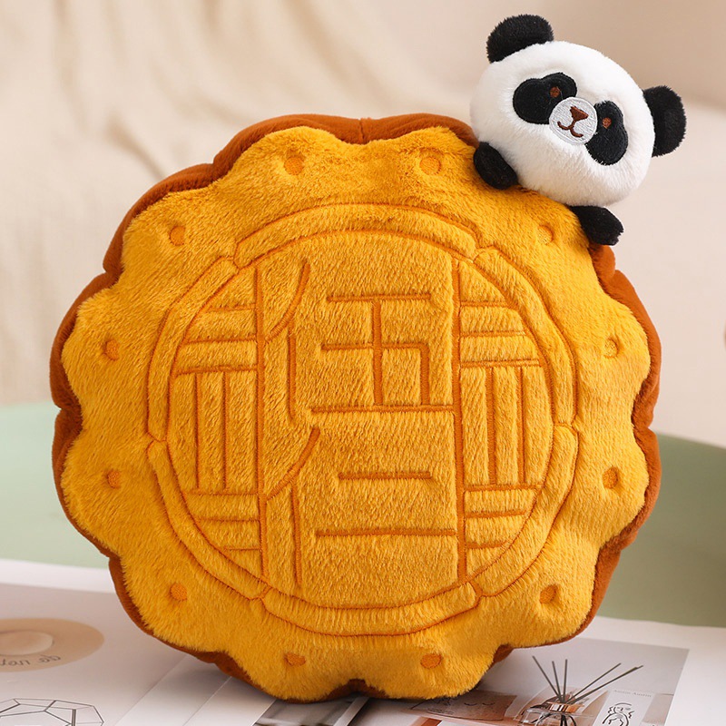 Festival del Medio Otoño, pastel de luna, almohada de abrazo, muñeca de peluche, regalo, pastel de luna de cinco flores, un deseo de luna llena.
