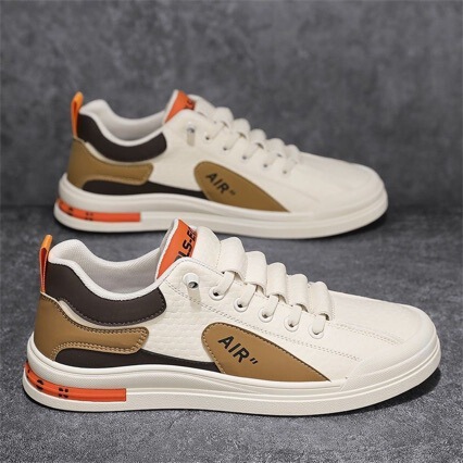 Spring and Autumn Breathable 2025 New Versatile Sports and Leisure Flat White Sneakers for Men to Work and Trendy Shoes