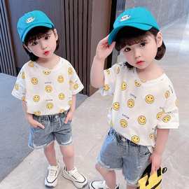 女童短袖t恤2021年夏季韩版婴儿童半袖上衣小童洋气夏装女宝宝T