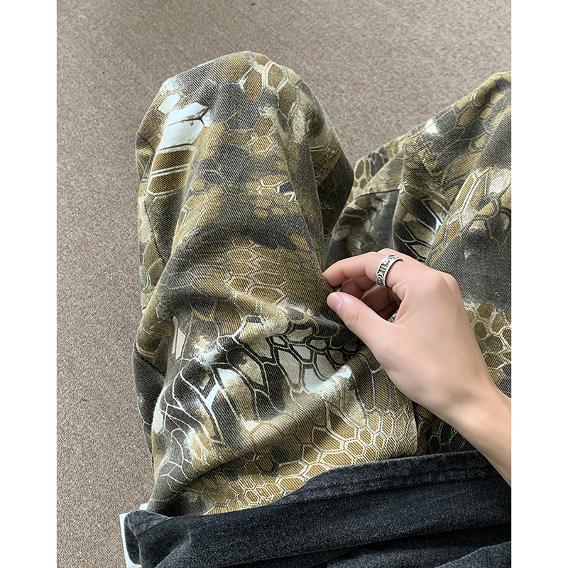 Vaqueros de Camuflaje para Hombre de Poliéster Sin Elasticidad para Uso Diario