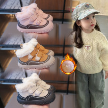 宝宝学步鞋儿童2025冬季新款加绒棉鞋高帮保暖雪地靴婴幼儿大棉鞋