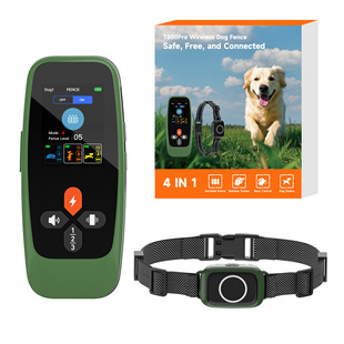 New Multifunctional Wireless Fence Dog Training Device Three-In-One Color Screen Training Dog Collar Outdoor Pet Electronic Fence