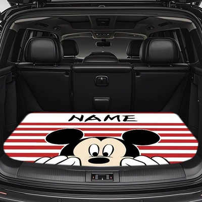 Cute Mickey Car Trunk Mat, Universal for All Seasons, Dust-Proof and Dirt-Resistant Floor Mat for the Car, Factory Direct Sales, Dropshipping Available