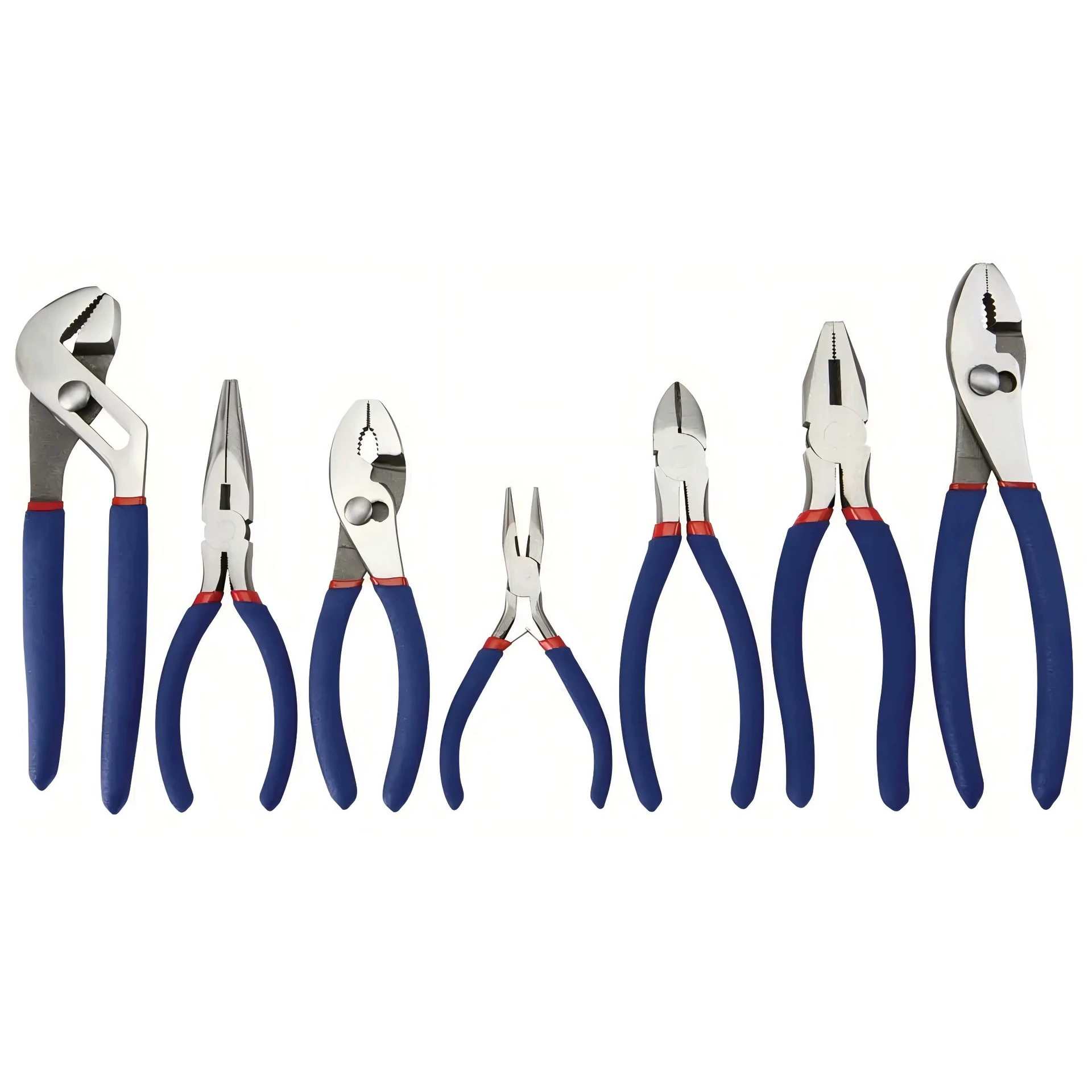 Многофункциональные плоскогубцы, набор из 7 предметов, плоскогубцы с длинным носом и скосом, угловые плоскогубцы и мини-плоскогубцы с длинным носом