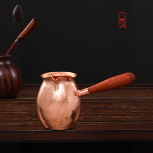 Copper big tea cup, set handmade, increased thickness