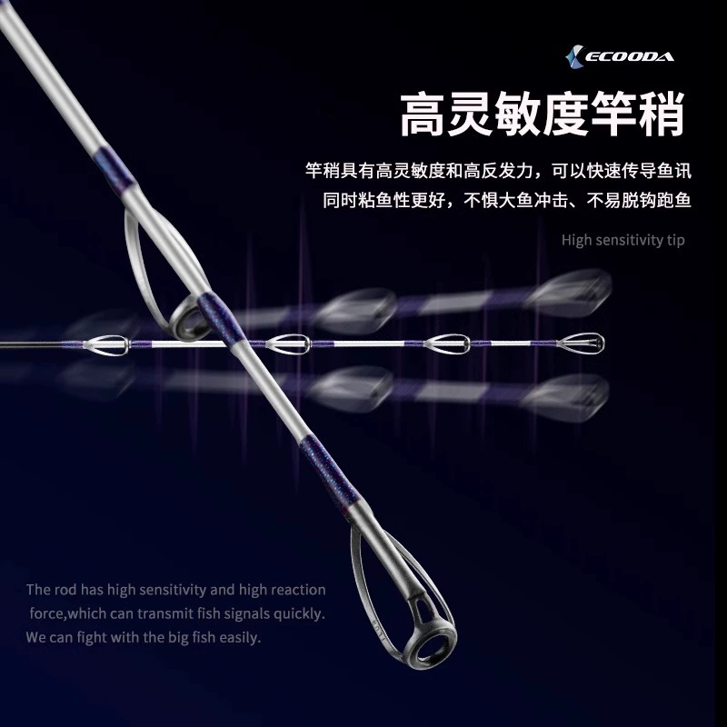 Ikida/ECOODA Canglong Вторая генерация лодочные IVIC удочки моря углеродные углеродистые стержни используют глубоководные палки
