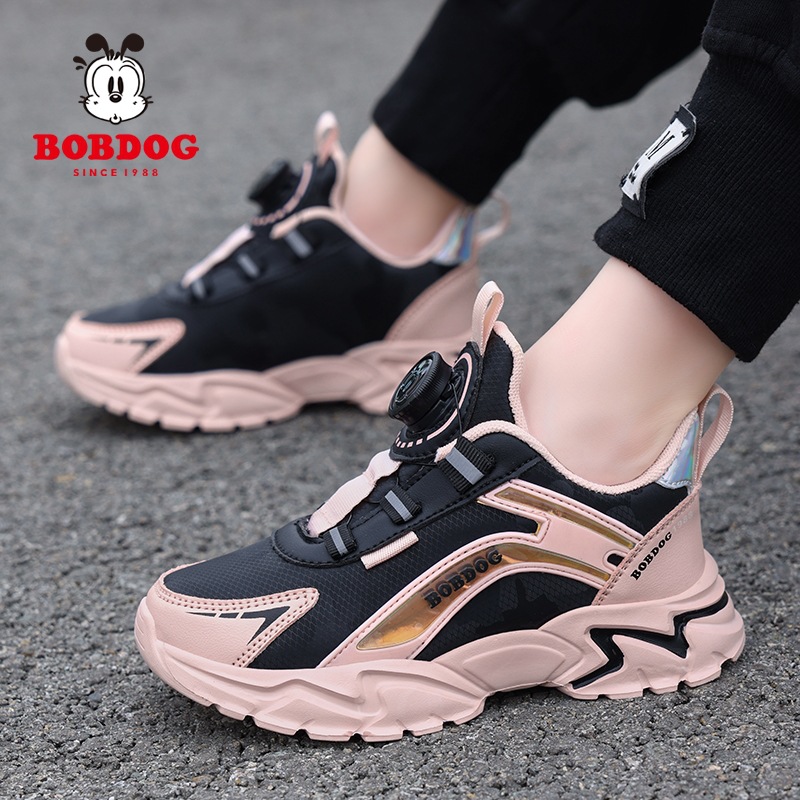 Babudou cuero casual zapatos con botones impermeables zapatos de niña nuevos zapatos deportivos 2024 para niños y niñas