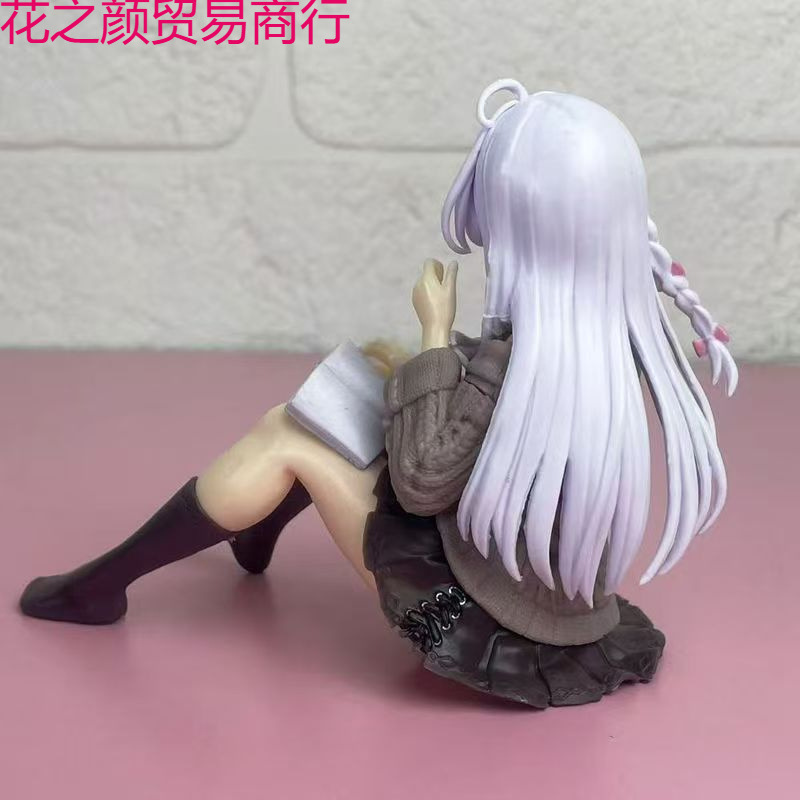 魔女の旅 イレーナ 座り読書 美少女フィギュア ショートスカート アニメ 二次元シャーシ 車の装飾品|undefined