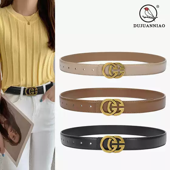New cow belt women's net red classic GG leather ladies belt fashion Joker decorative jeans with wholesale