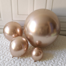 5寸10寸12寸18寸金属香槟金气球同色系套餐气球拱门定 制婚房布置