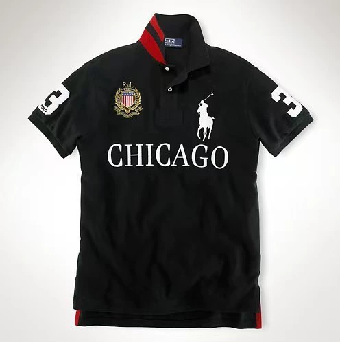 Polo, with short sleeve, with embroidery, plus size