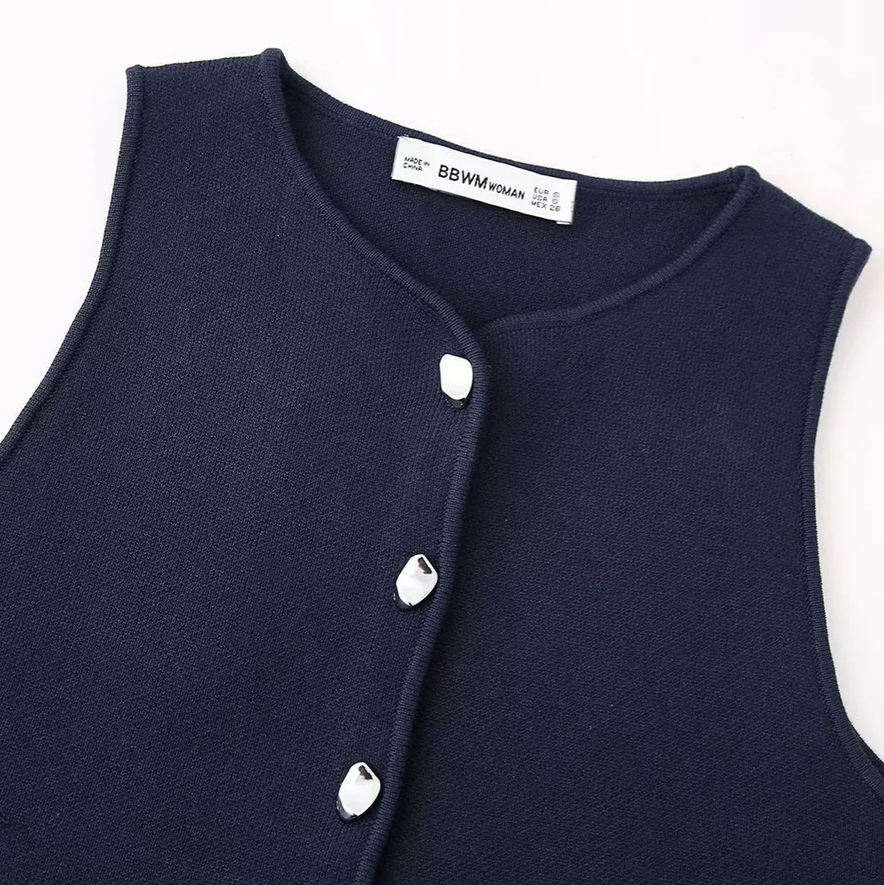 Women's clothing 2024 summer new casual style button up short knit sweater_voghion.com