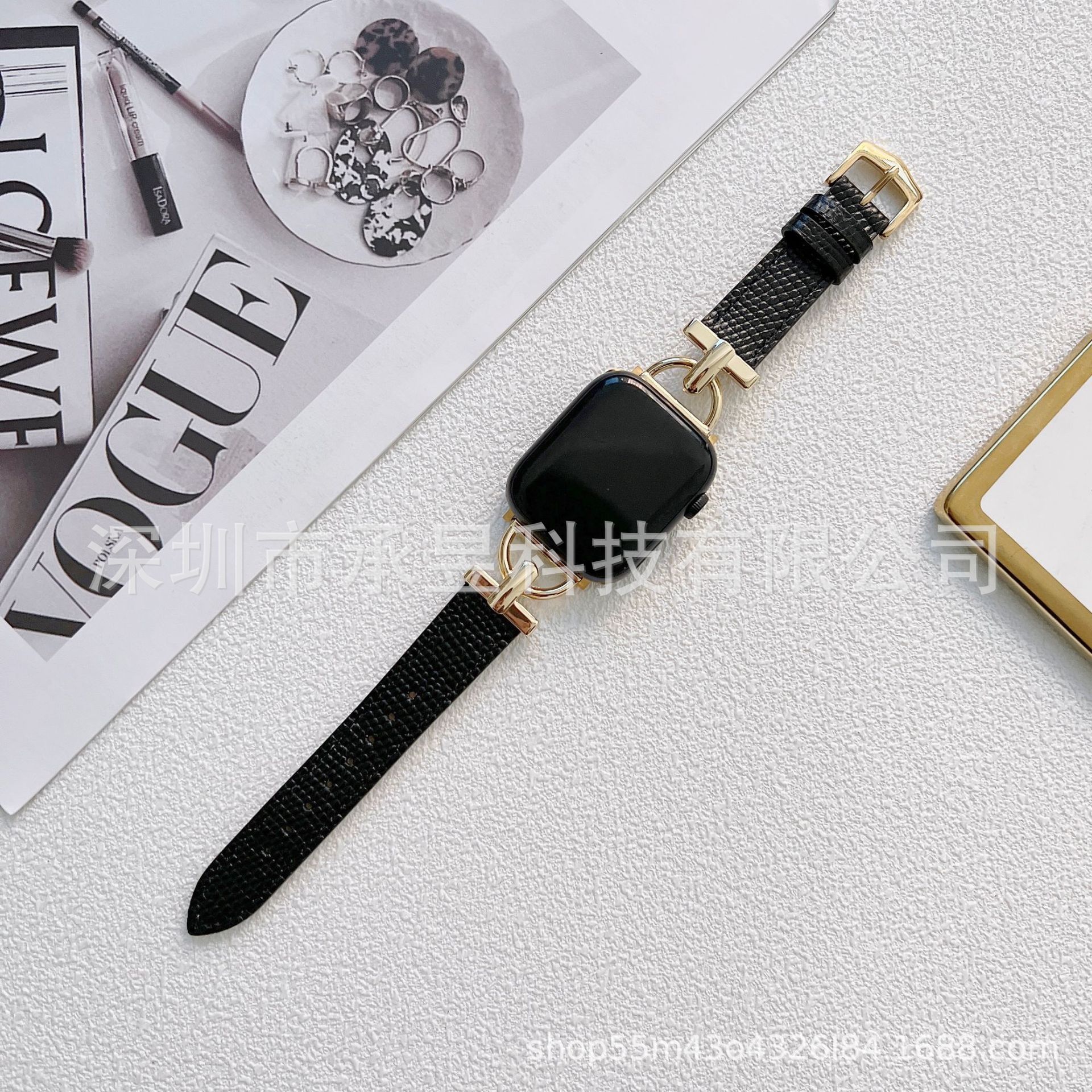 Adecuado para Apple D-palabra hebilla de metal lagarto patrón patchwork reloj Correa Apple watch8/SE/7/6/5/4/3