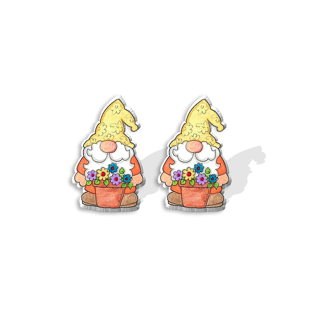 Cute Cartoon Character Arylic Epoxy Unisex Earrings 1 Pair