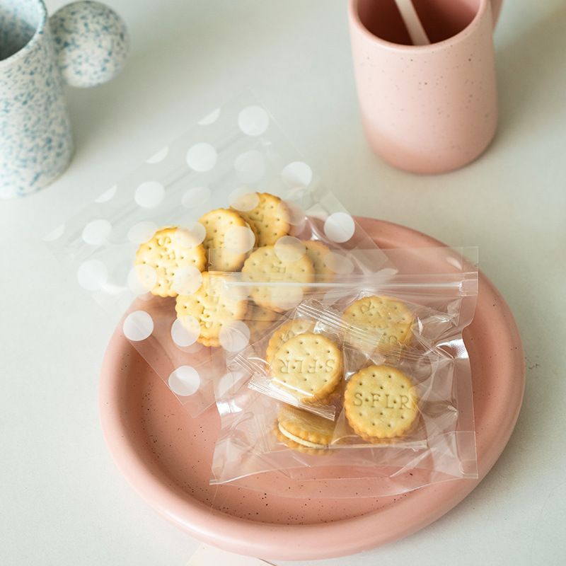 饼干包装袋手工曲奇雪花酥纽扣自封袋糖果奶酥枣圣诞烘焙透明袋子