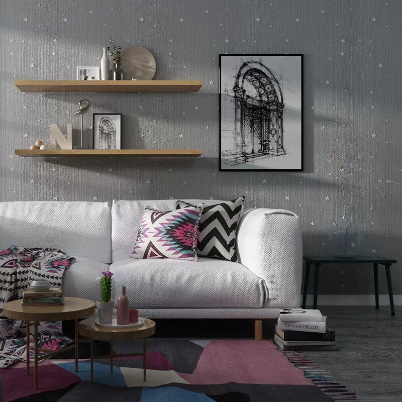 Wallpaper Star Pure Color Self-Sticking (61 cm × 1 m), Waterproof, Thick & Thin Color Options