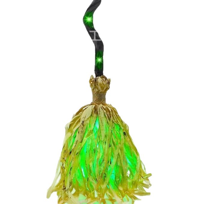 Decoraciones de Halloween animadas que se mueven hacia arriba con sonidos extraños brujas mágicas escobas interiores