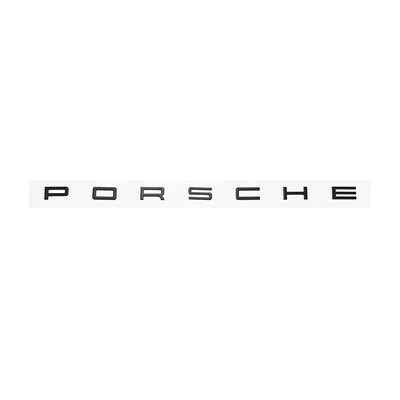 Car logo: Porsche Taycan logo - matt-black-porsche