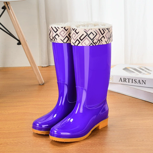 Purple removable high boots