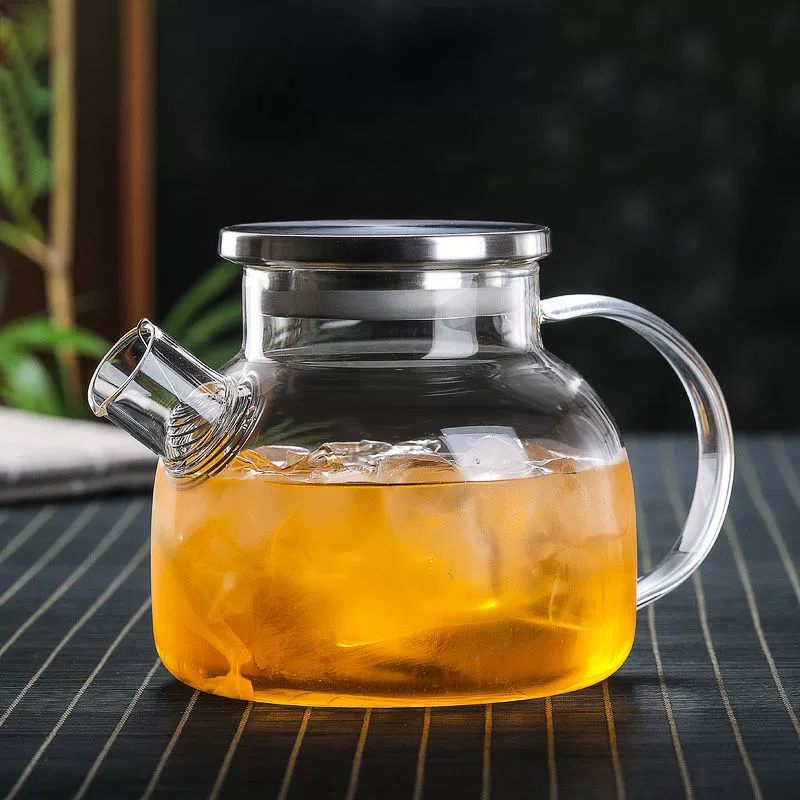 Japanese glass teapot, fruit tea, set, increased thickness