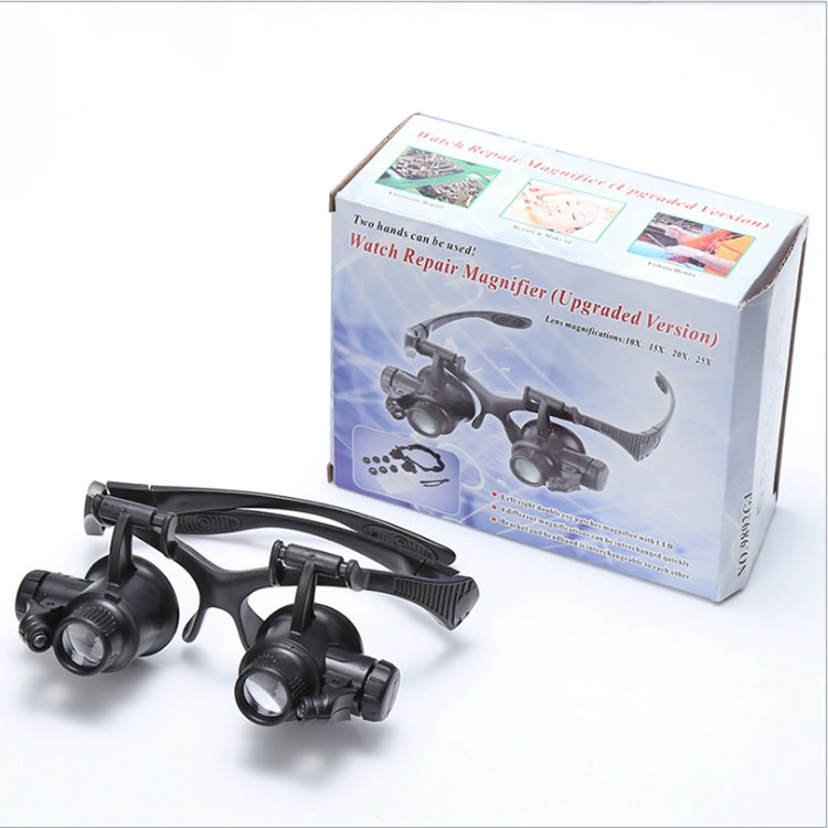 10 раз 15 раз 20 раз 25 раз светодиодные лампы очки на голове увеличительное стекло идентификация старинные ювелирные часы принцип ремонта