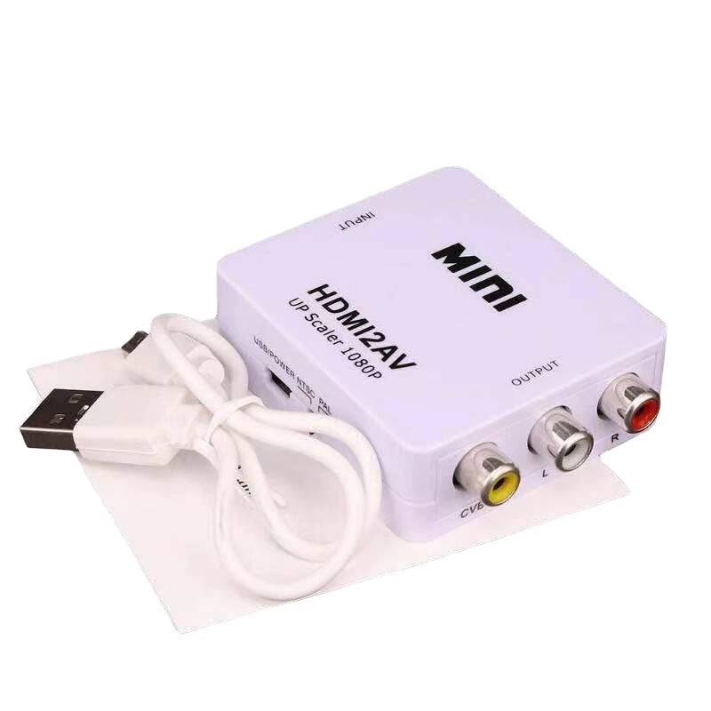 Преобразователь HDMI в AV, HDMI→AV HD-конвертер с поддержкой 1080p и выходом RCA