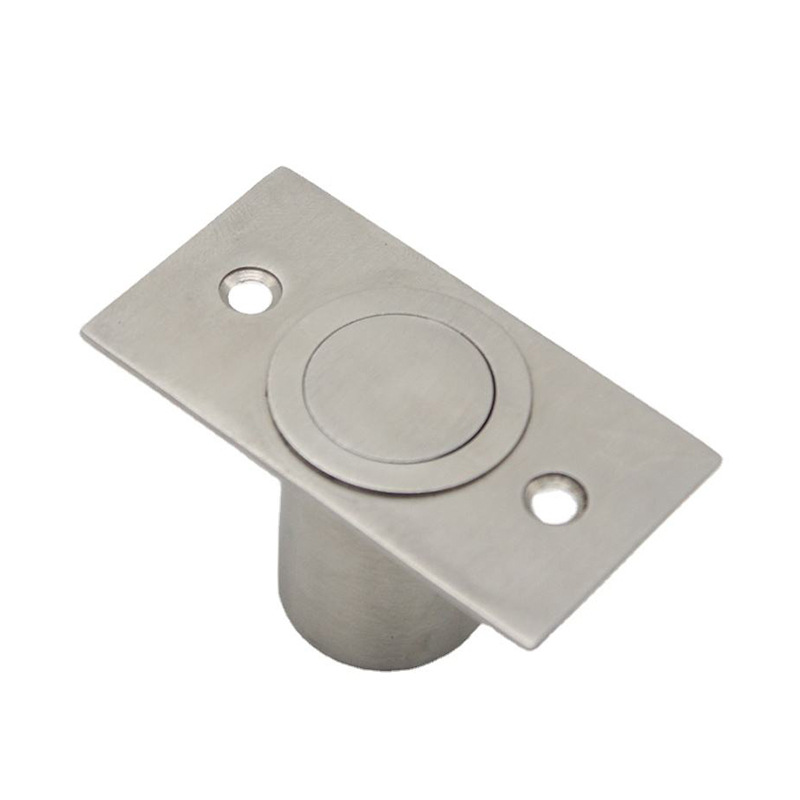 Acero inoxidable 304 perno barril de polvo con panel de orificio plano invisible puerta de madera perno compañero de polvo