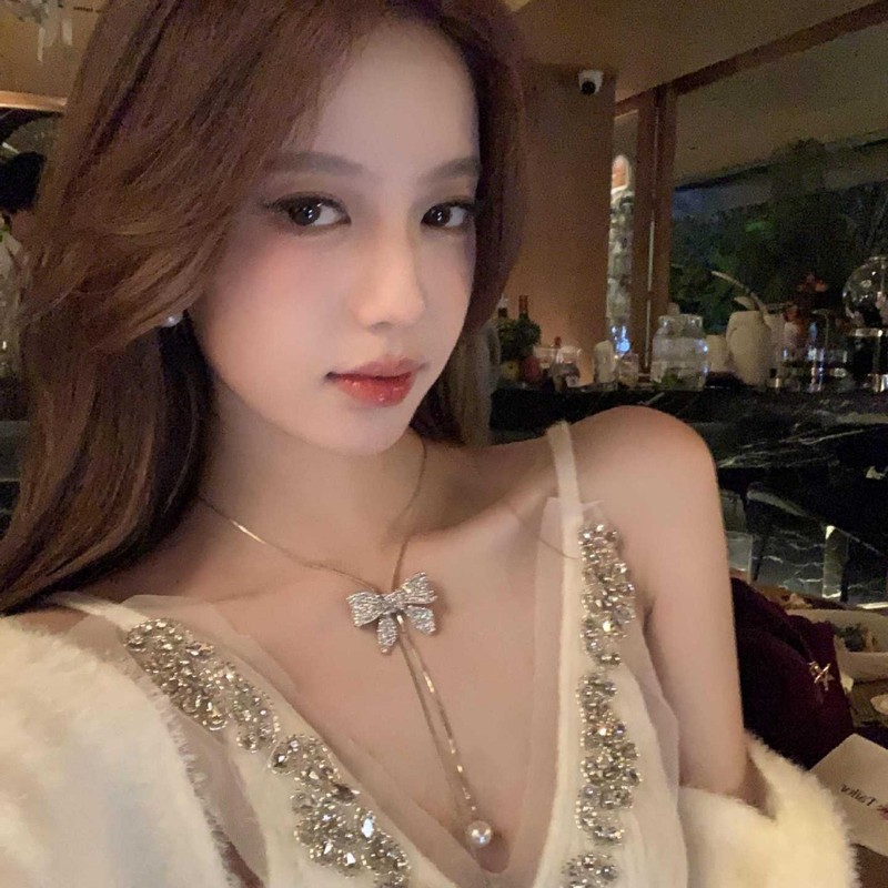 欧美跨境时尚毛衣链女高级感长项链轻奢个性百搭秋冬流苏珍珠项链|undefined