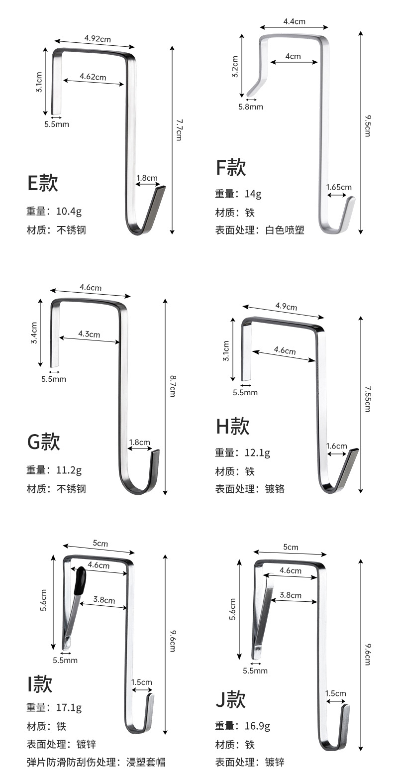 衣物帽包防脱收纳挂钩
