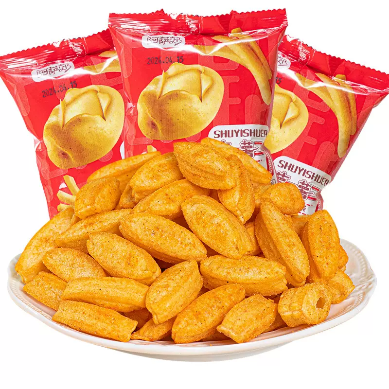 薯条薯片小包装零食休闲散装整箱批发 番茄味原切薯条小吃膨化