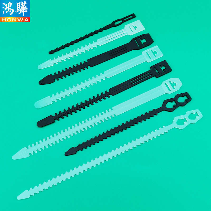 供应电源线捆扎白色鱼骨扎带 环保材质黑色pe鱼骨带 1000条一包