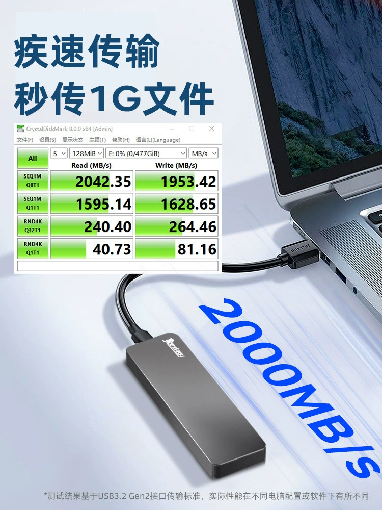 Мобильный твердотельный диск 2Т быстрая ssd внешний диск для Mac хранение на Yangtze крупный объем 4Т мобильный жесткий диск