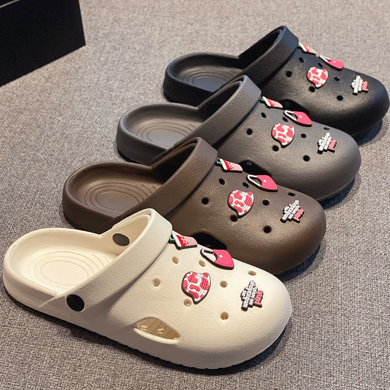 Травяные тапочки Баотоу дома на улице медсестра летом новый повседневный дикий мультфильм милая пара плоские туфли