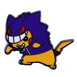 Geng Ghost Cartoon Brooch Funny Game Mix and Match Badge
