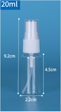 Botella de spray portátil de material PET 30ml botella de spray de subenvasado cosmético botella de viaje pequeña botella vacía al por mayor