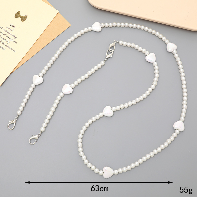 Nuevo acrílico cuentas teléfono móvil cadena perla crossbody Correa cadena teléfono móvil caso colgante regalo para las mujeres