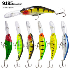 Floating Minnow Roadie Lure 85mm/17.5g Long-Tongued Hard Baits for Freshwater Stream Trout Imitation Baits 9195