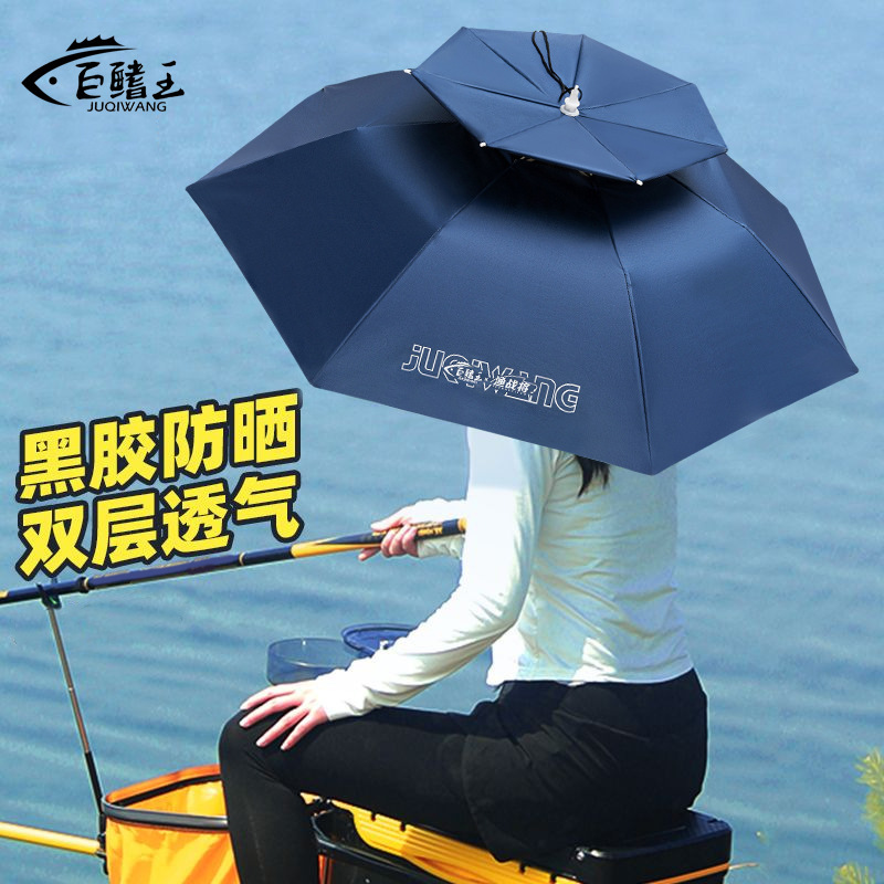 Head-mounted fishing umbrella cap head hat small umbrella head sunshade sunscreen rainstorm foldable hat wholesale Head-mounted fishing umbrella cap head hat small umbrella head sunshade sunscreen rainstorm foldable hat wholesale