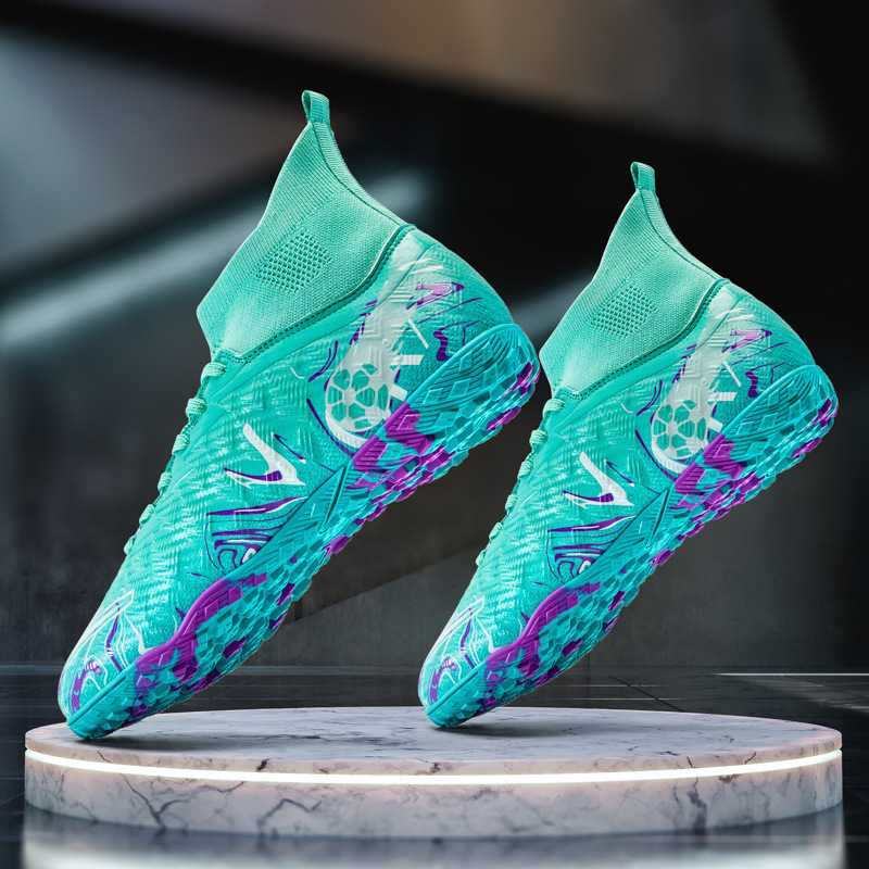 Zapatos de Fútbol de Caña Alta de Suela de TPU Transpirables para Césped Artificial