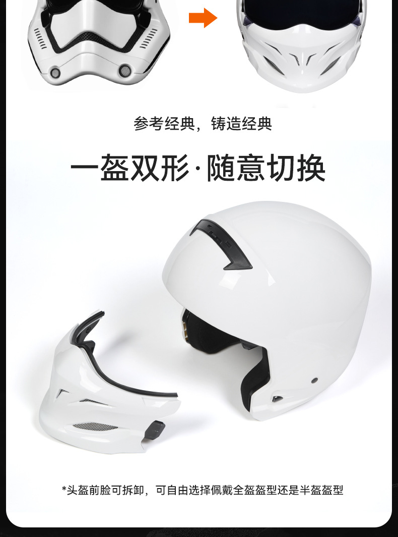 3C Retro Motorcycle Helmet Full Helmet Electric Motorbike Scooter Helmet