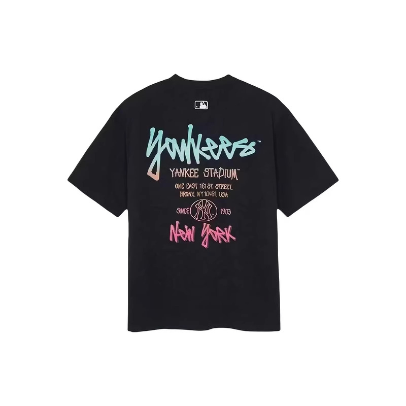 2026 Summer Korean Version Mlb/Ny Yankees Wang Sulong Same Style Colorful Graffiti Short-Sleeved Casual Round-Neck T-Shirt 2026 Summer Korean Version Mlb/Ny Yankees Wang Sulong Same Style Colorful Graffiti Short-Sleeved Casual Round-Neck T-Shirt