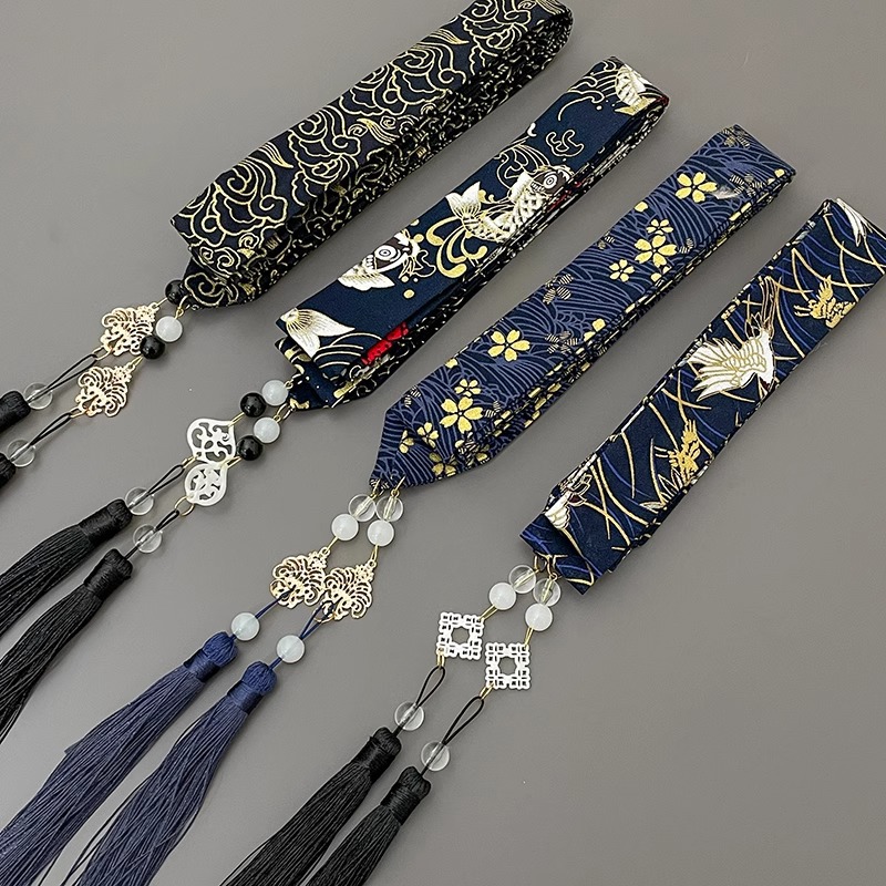 Niñas con falda de caballo 2024 nuevo estilo antiguo accesorios de ropa Han estilo chino nuevo tocado de estilo chino flotante correa de pelo para niños