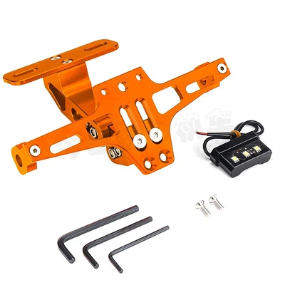 Alloy Bracket License Plate Support Frame — License plate holder/license plate holder - license-plate-frame-with-light-orange