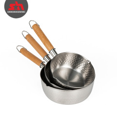 430不鏽鋼日式雪平鍋加厚平底嬰兒輔食鍋麵條湯鍋多功能單柄奶鍋