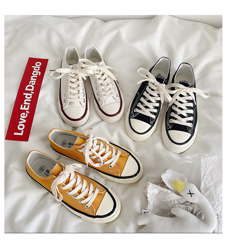 2024 canvas women's spring new low top student white board 1970s versatile casual shoes trend_voghion.com