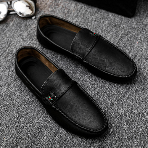British  New Breathable Lazy Loafers One-Step Spring Korean Fashion Versatile Bean Shoes Men's Casual
